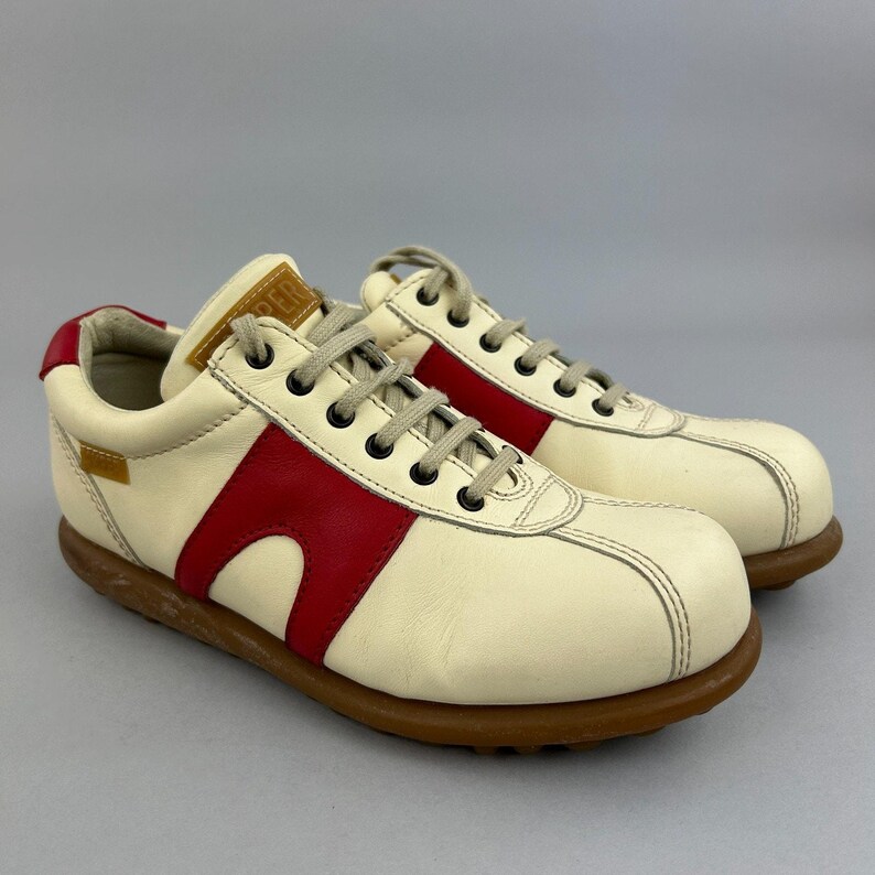 Camper Shoes Size EU36 UK3 Pelotas Ariel Cream Leather Bowling Sneaker Trainers image 6