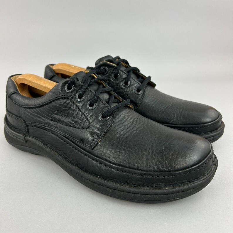 Scarpe Clarks taglia UK 8.5 in pelle nera Nature Three Country Walking Active Air immagine 5