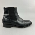 Samuel Windsor Black Leather Chelsea Handmade Ankle Dealer Boots Size EU42.5 UK8.5