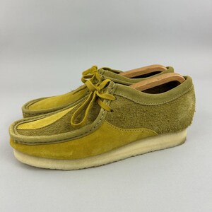 Zapatos Clarks Originals para hombre, talla UK 6.5, modelo Wallabee Olive Combi, mocasín náutico de ante. imagen 5
