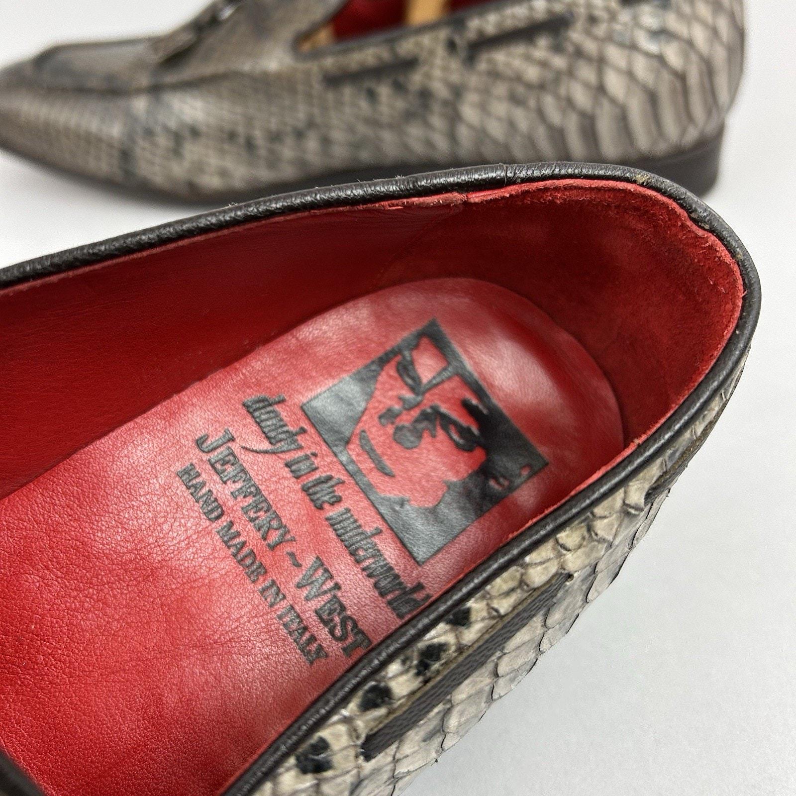 Jeffery West Animal Print Leather Derby Tassel Loafers Dress 