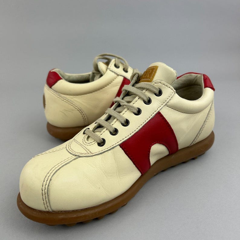 Camper Shoes Size EU36 UK3 Pelotas Ariel Cream Leather Bowling Sneaker Trainers image 7