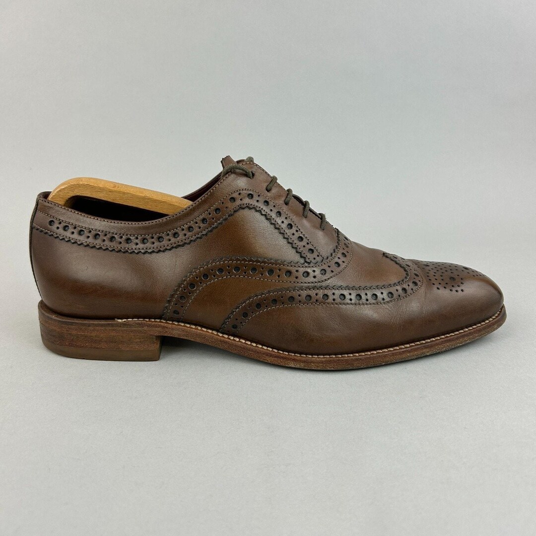 Loake Design Men's Shoes Size UK9 Brown Leather Oxford Brogues Formal ...