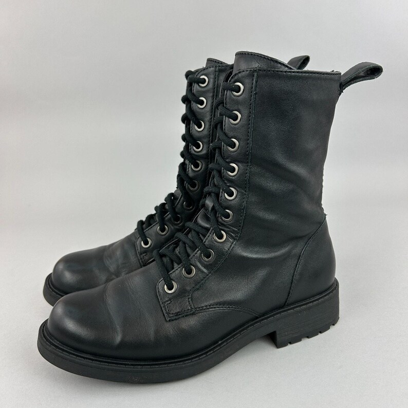 Clarks Boots Size UK4 Wide Orinoco Style 2 Black Lace Zip Military Combat Bootie image 4