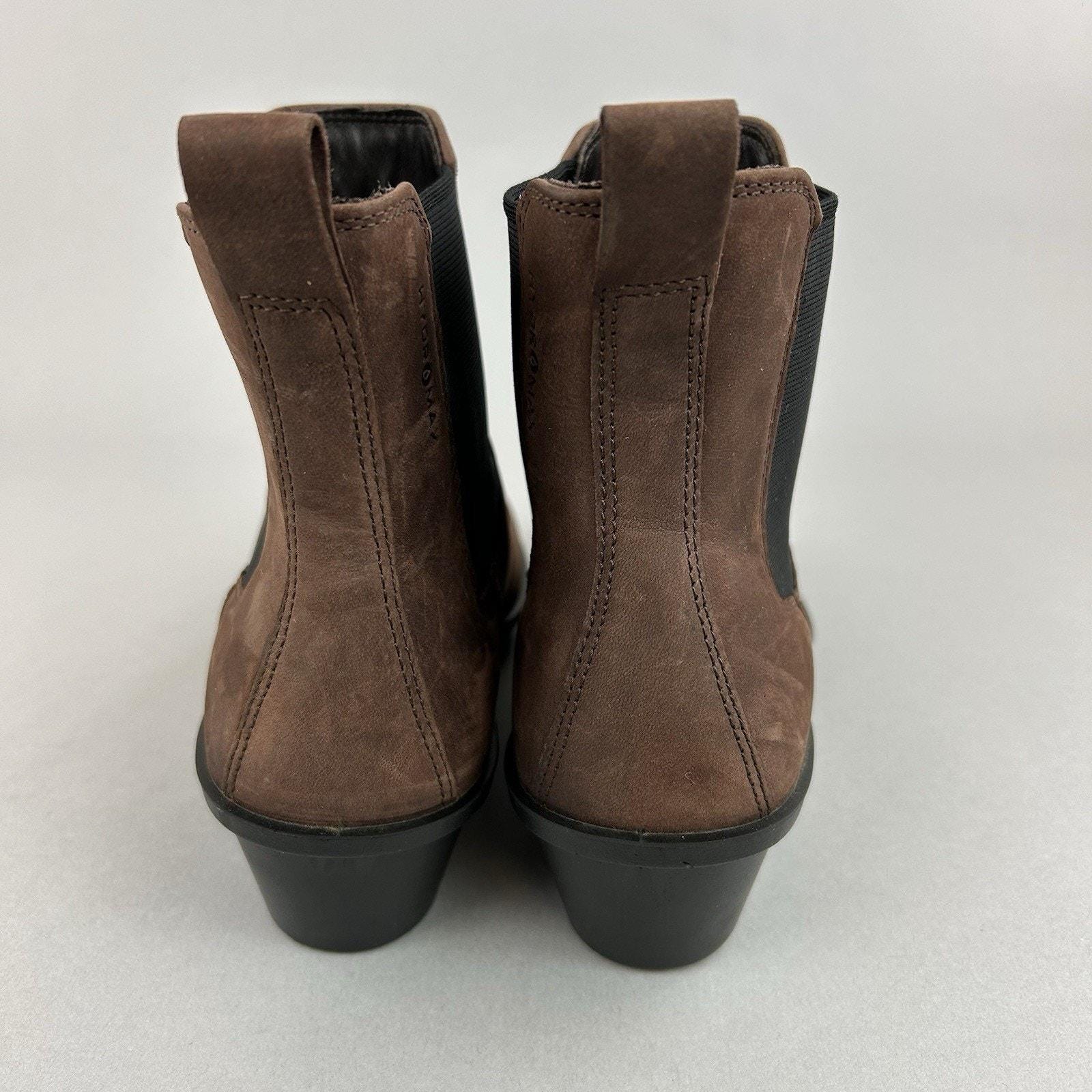 ECCO Women\'s Boots Hydromax Brown Nubuck Leather Wedge Lace Up Ankle‎ 9-9.5 ECCO Womens | Brown | Skyler Wedge Hydromax | Mercari main image 4