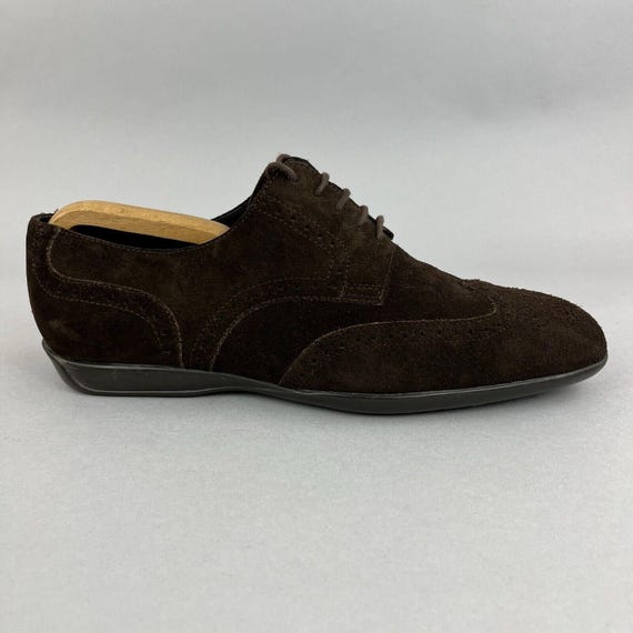 Charles Tyrwhitt Brown Suede Oxford Brogues Wingtip Lace up  display picture 1