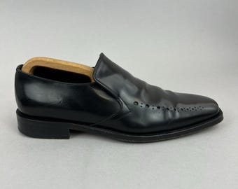 belvedere bay bridge black dress shoes Vintage 90's Belvedere Men's Baybridge Brown PEBBLED Leather CASUAL Shoe  Oxfords 9 EEE