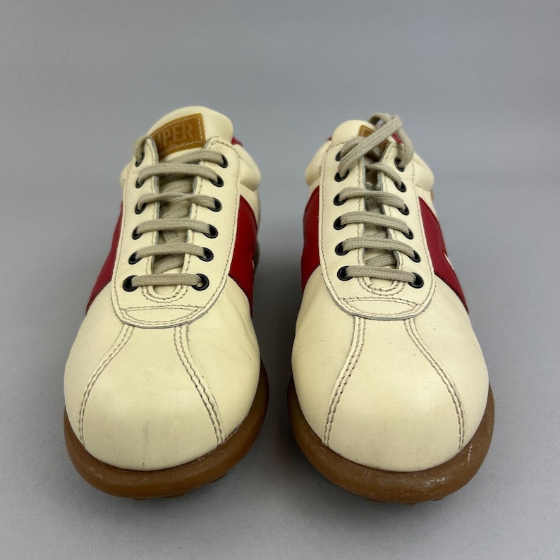 Camper Shoes Size EU36 UK3 Pelotas Ariel Cream Leather Bowling Sneaker Trainers image 2