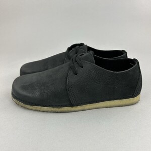 Clarks Originals Ashton Schwarze Leder Derby Flache Lässige Boho Wanderschuhe UK 3,5 Bild 3