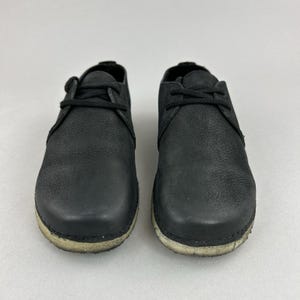 Clarks Originals Ashton Schwarze Leder Derby Flache Lässige Boho Wanderschuhe UK 3,5 Bild 2
