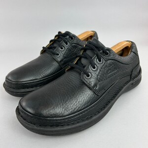 Scarpe Clarks taglia UK 8.5 in pelle nera Nature Three Country Walking Active Air immagine 8
