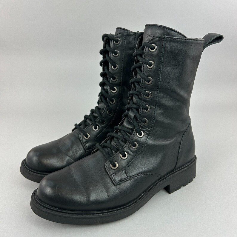 Clarks Boots Size UK4 Wide Orinoco Style 2 Black Lace Zip Military Combat Bootie image 11