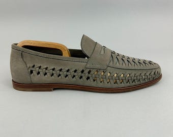 Russel & Bromley Schuhe Größe EU44 UK10 Graue Woven Nubuck gewebte Casual Halbschuhe