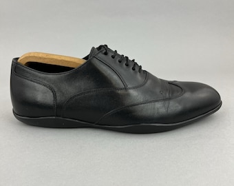 Harrys of London Black Leather Oxford Lace up Wing Dress  display picture 1