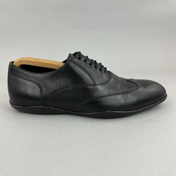 Harrys of London Black Leather Oxford Lace up Wing Dress  display picture 3