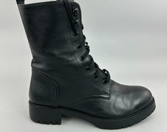 Bottes Gino Rossi Taille EU38 UK5 Bottines punk gothiques militaires en cuir de combat