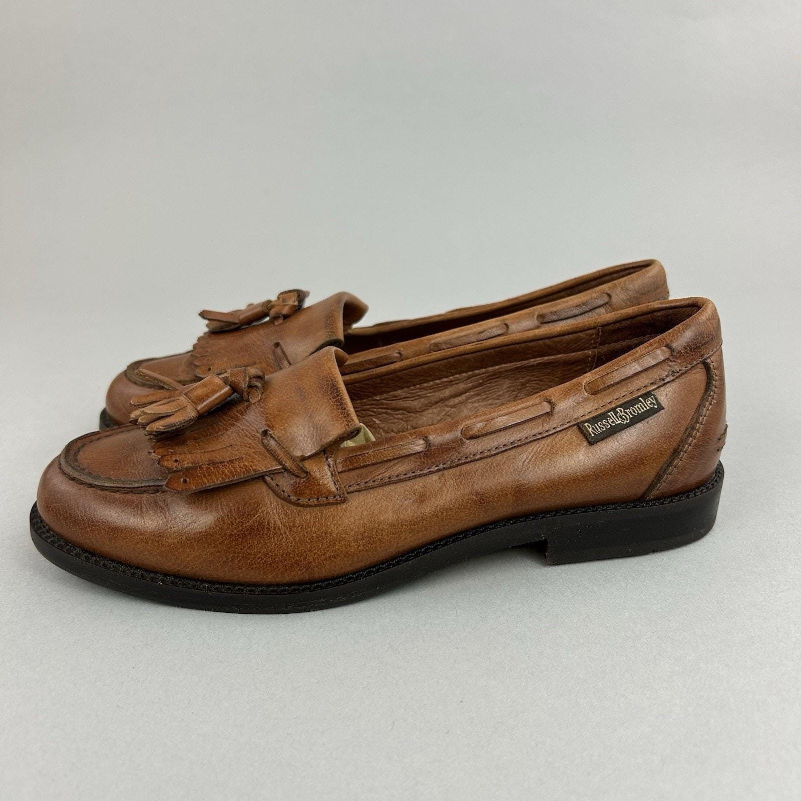 Russell & Bromley Chester Brown Slip on Fringe Tassel Flat  display picture 1