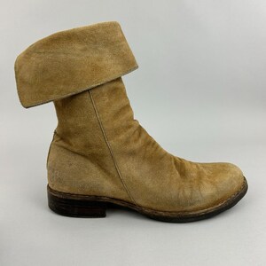 Fiorentini Baker Boots Size UK4 - 4.5 Tan Suede Eternity Ella Ankle Biker Bootie