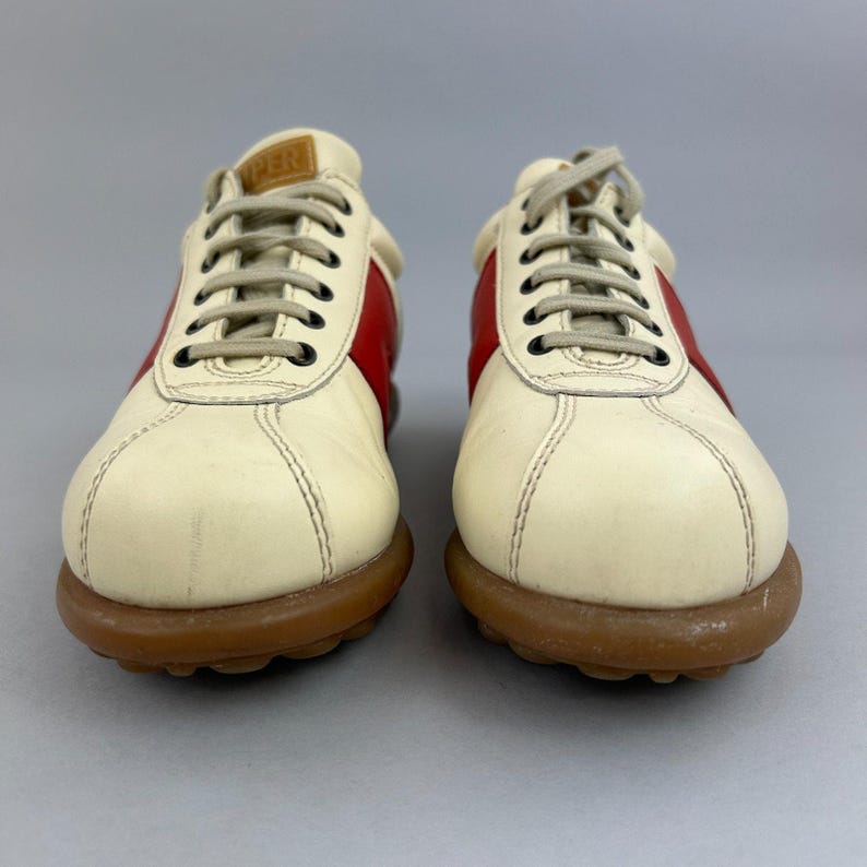 Camper Shoes Size EU36 UK3 Pelotas Ariel Cream Leather Bowling Sneaker Trainers image 3