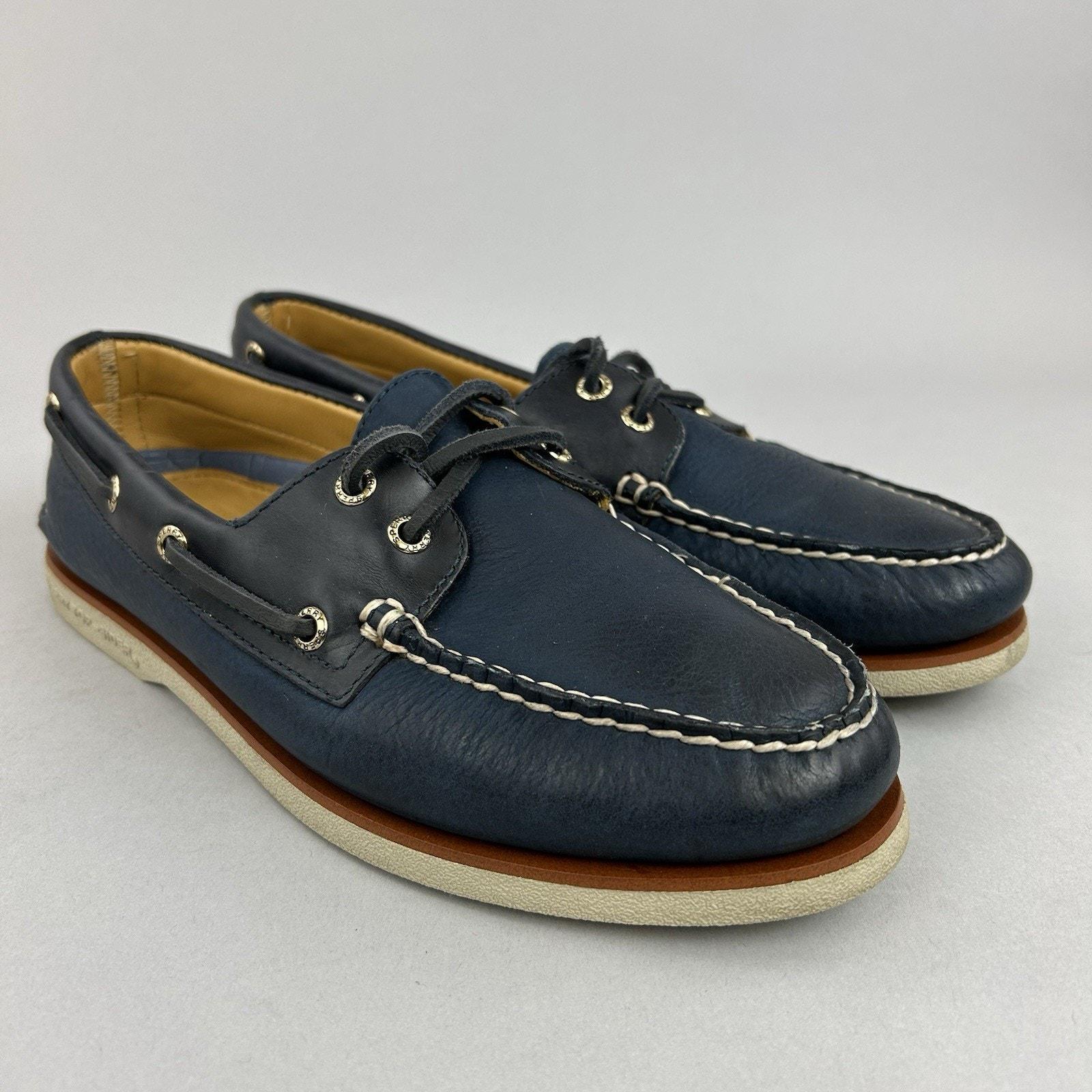 Navy blue Sperry Top-Sider Leeward leather boat shoes  Size11 Sperry Gold Cup Top Sider Boat Deck Navy Classic Summer  main image 4