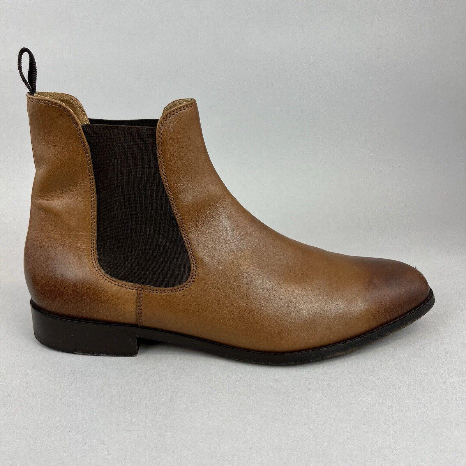 Chapman Moore Brown Leather Chelsea Classic Dealer Formal Dress Boots EU43 UK9