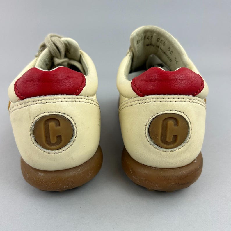 Camper Shoes Size EU36 UK3 Pelotas Ariel Cream Leather Bowling Sneaker Trainers image 5