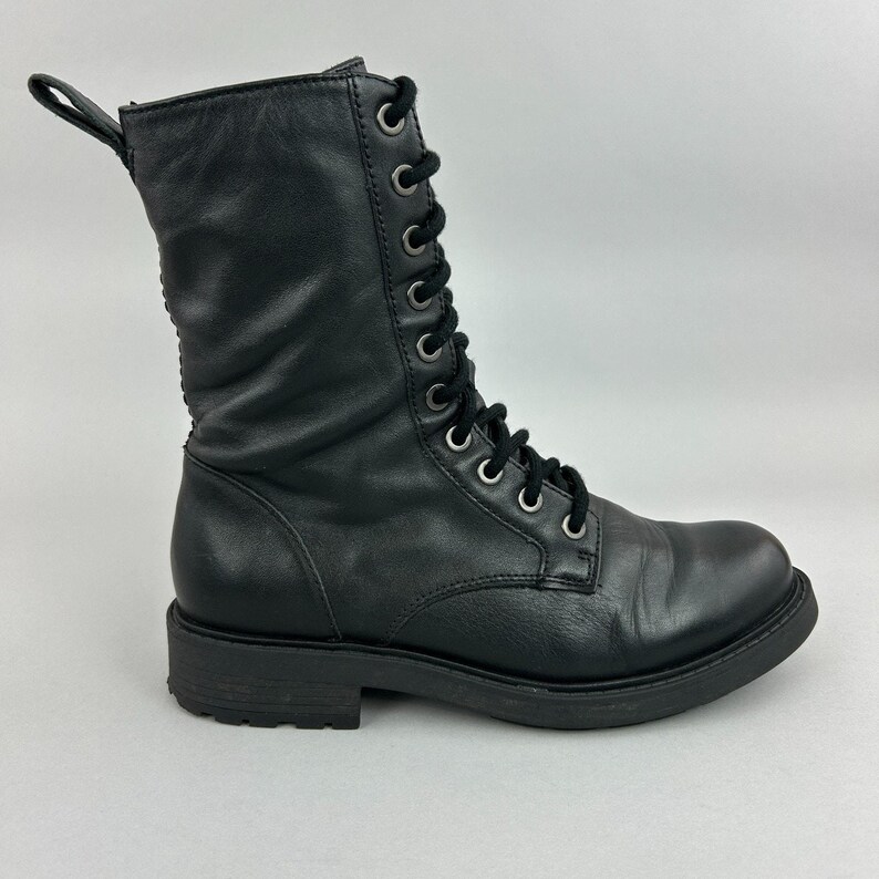 Clarks Boots Size UK4 Wide Orinoco Style 2 Black Lace Zip Military Combat Bootie image 1