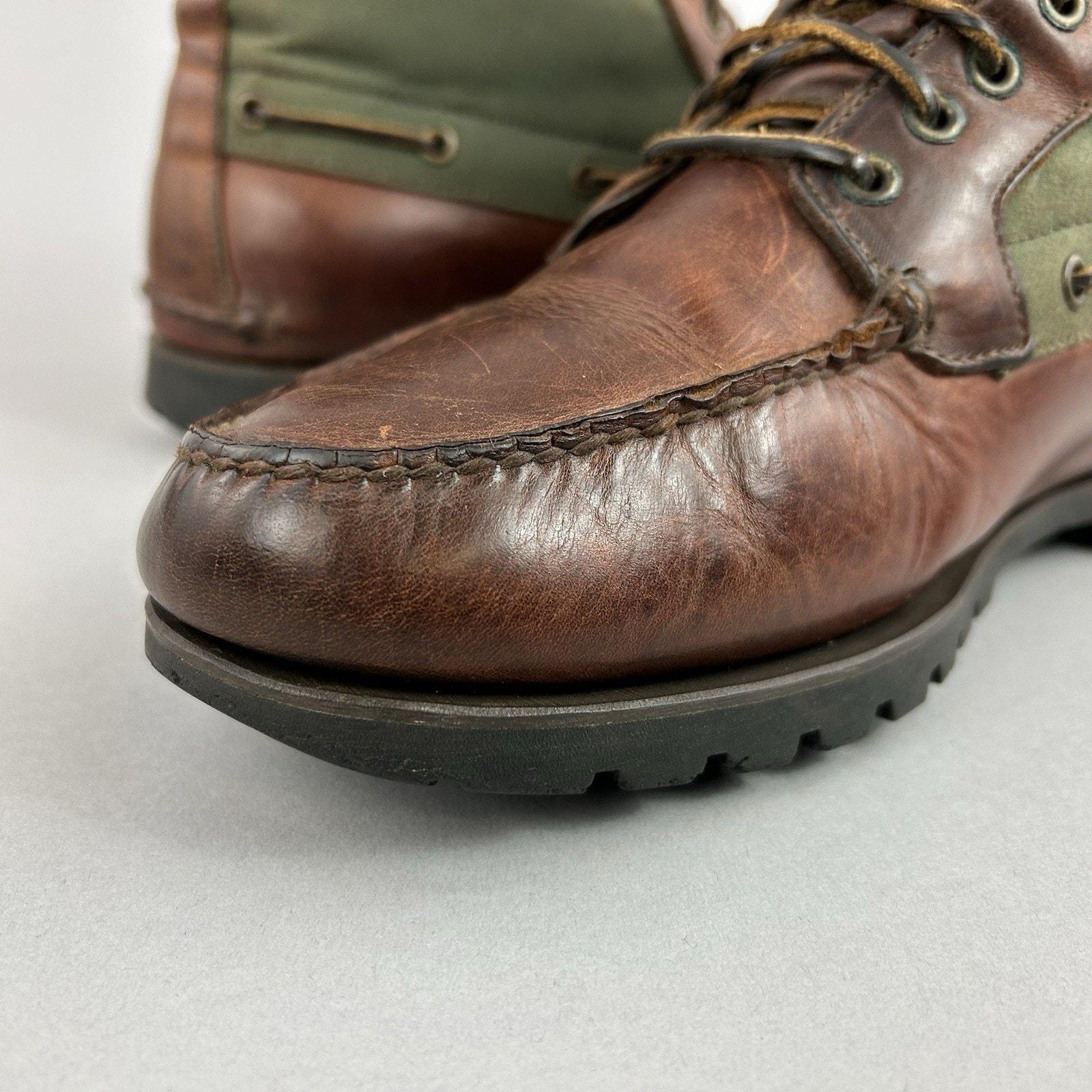 Timberland Vintage Brown Leather Chukka Boots Gore Tex Waterproof Hiking Size 12 Timberland Gore-tex Brown Leather Canvas Vintage Chukka  main image 4