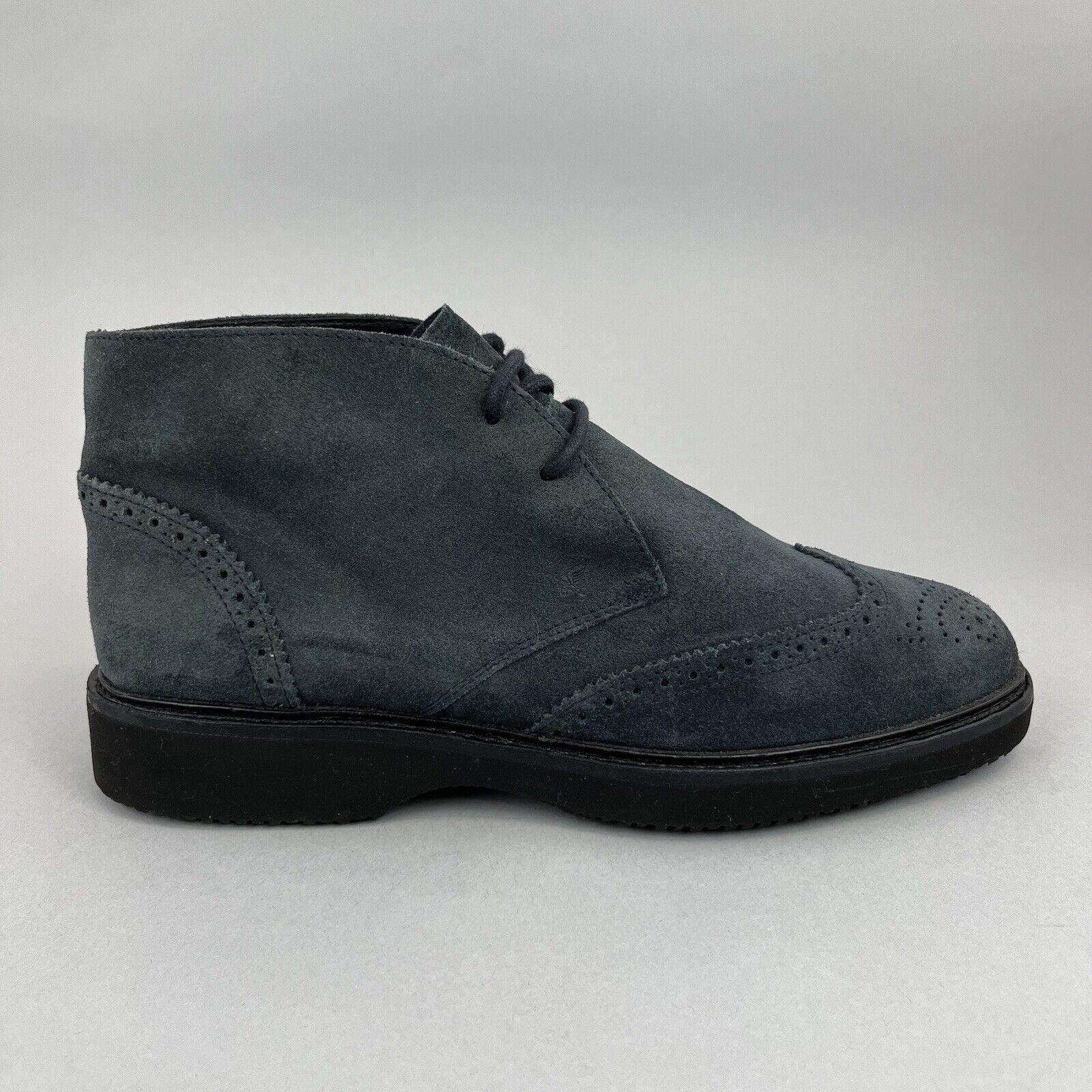 Hogan Navy Leather Suede Brogues Wingtip Smart Lace up Boots 