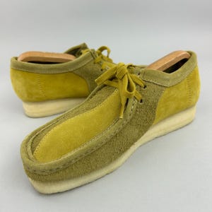 Zapatos Clarks Originals para hombre, talla UK 6.5, modelo Wallabee Olive Combi, mocasín náutico de ante. imagen 8