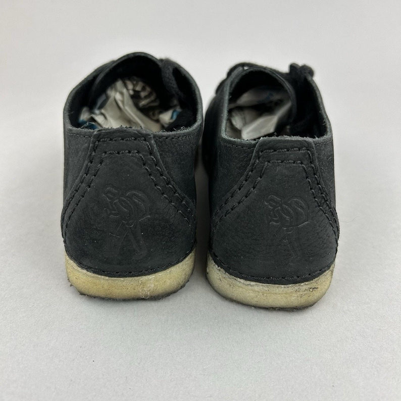 Clarks Originals Ashton Schwarze Leder Derby Flache Lässige Boho Wanderschuhe UK 3,5 Bild 4