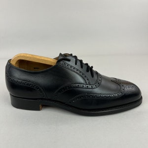 Wildsmith London Black Leather Wingtip Brogues Vintage Dress Classic formal Shoes UK6 E Made In England