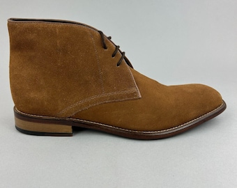 Res Ipsa Olive Tattersall Chukka Boots Mens 10 Wool Herringbone Made in Turkey Herringbone Boots for Men for sale | eBay main image 2
