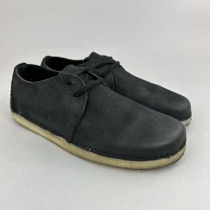 Clarks Originals Ashton Schwarze Leder Derby Flache Lässige Boho Wanderschuhe UK 3,5 Bild 5