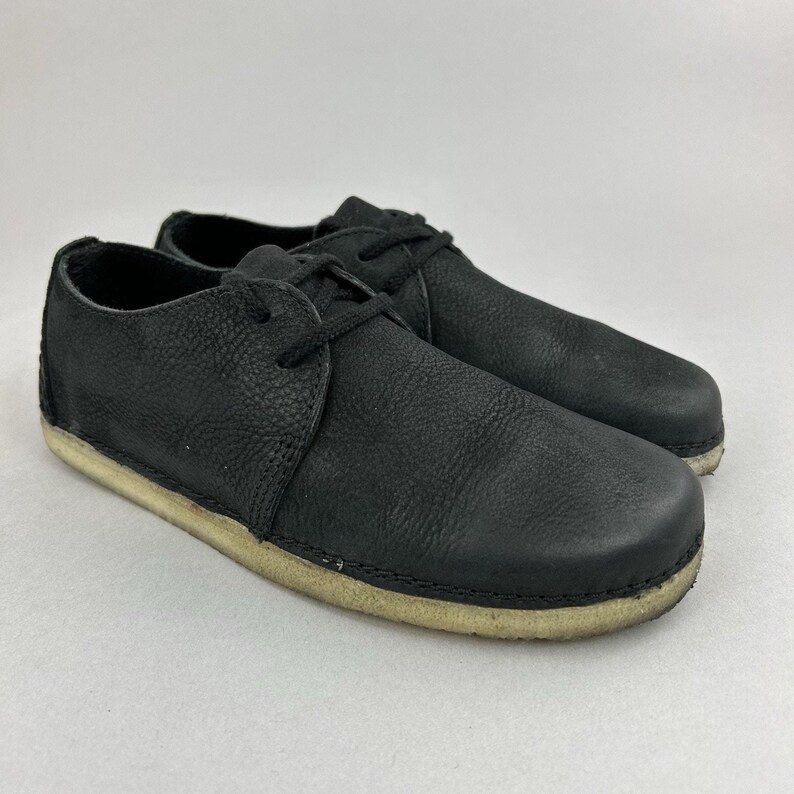 Clarks Originals Ashton Schwarze Leder Derby Flache Lässige Boho Wanderschuhe UK 3,5 Bild 5