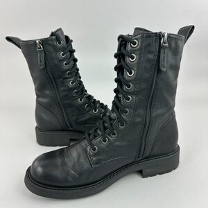 Clarks Boots Size UK4 Wide Orinoco Style 2 Black Lace Zip Military Combat Bootie image 9