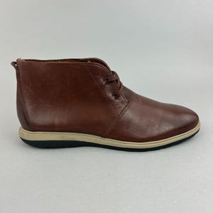 Clarks Glaston Mellanbruna Läder Chukka Läder Lätta Klackstövlar Storlek EU41 UK7 bild 1