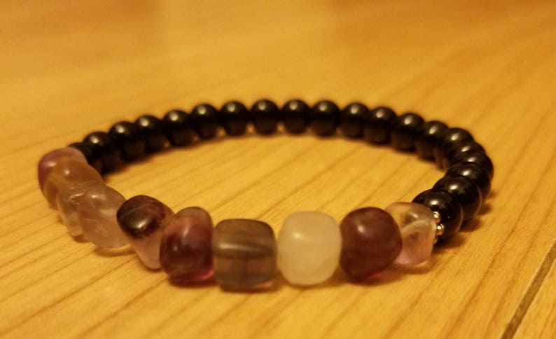 Fluorite and Black Agate