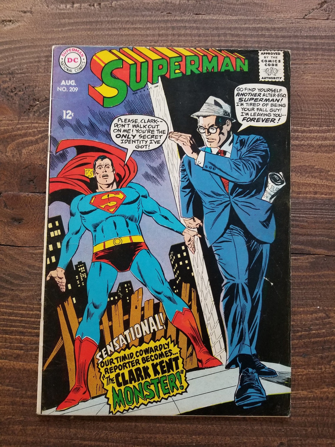Superman 209 Silver Age Superman Comic From August 1968 - Etsy