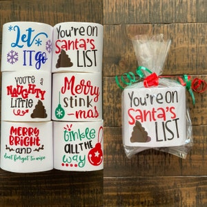 Christmas Toilet Paper Gag Gifts - 7 Designs -