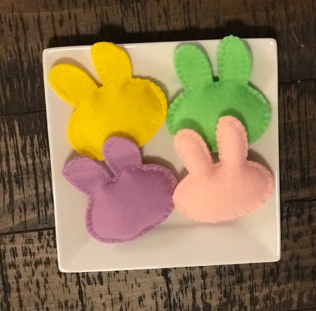 Bunny Tier Tray - Felt Cookies - Easter Decoration - Rabbit - Etsy