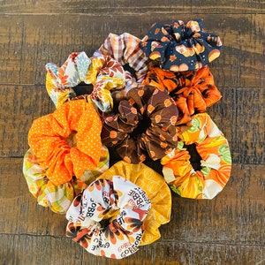 Thanksgiving/Fall Scrunchies - Hair Accessories - Turkey - Pumpkins
