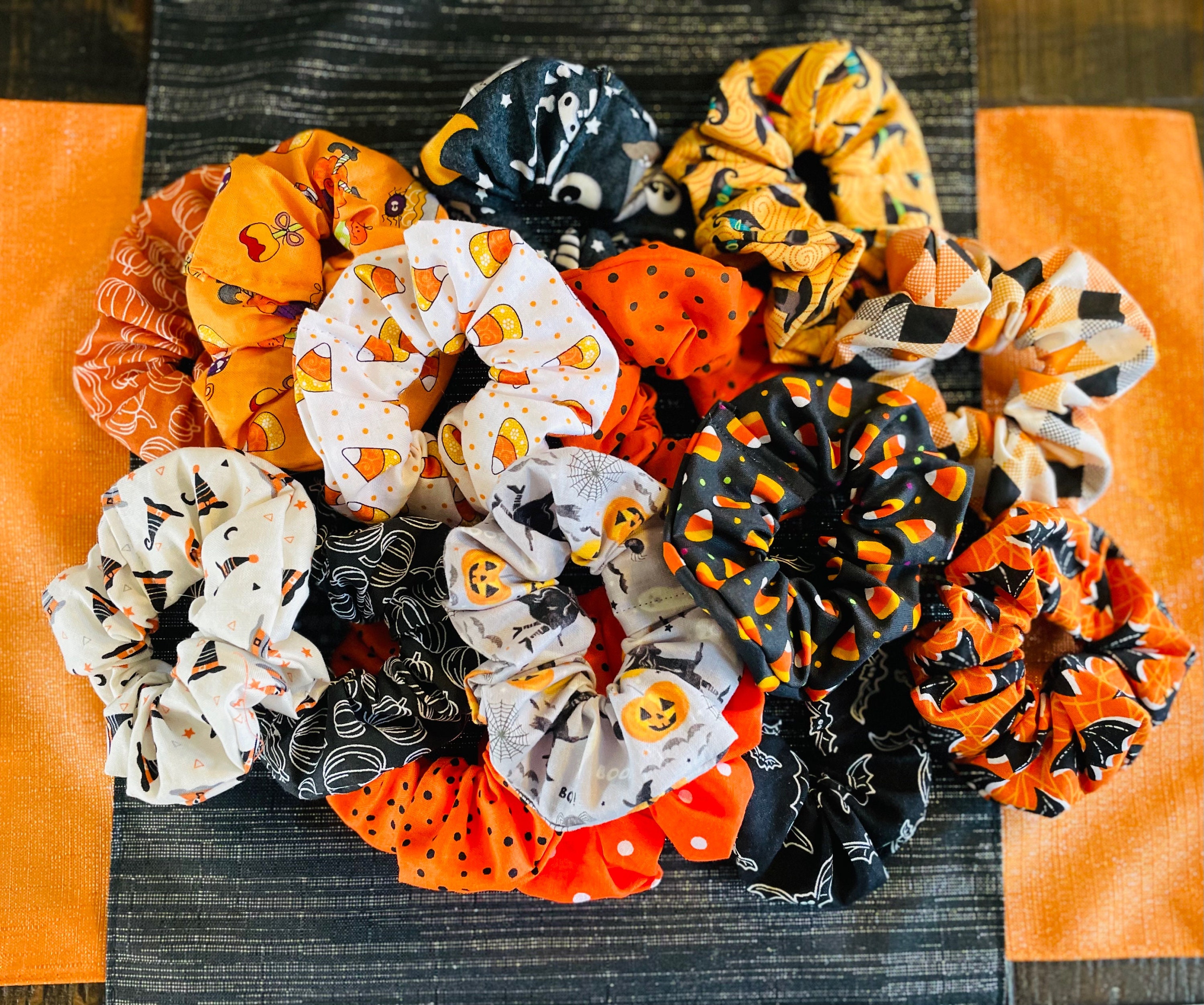 Halloween Scrunchies Hair Accessories Etsy