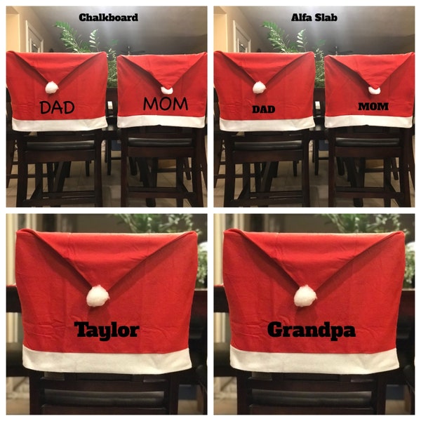 Santa Hat Chair Covers