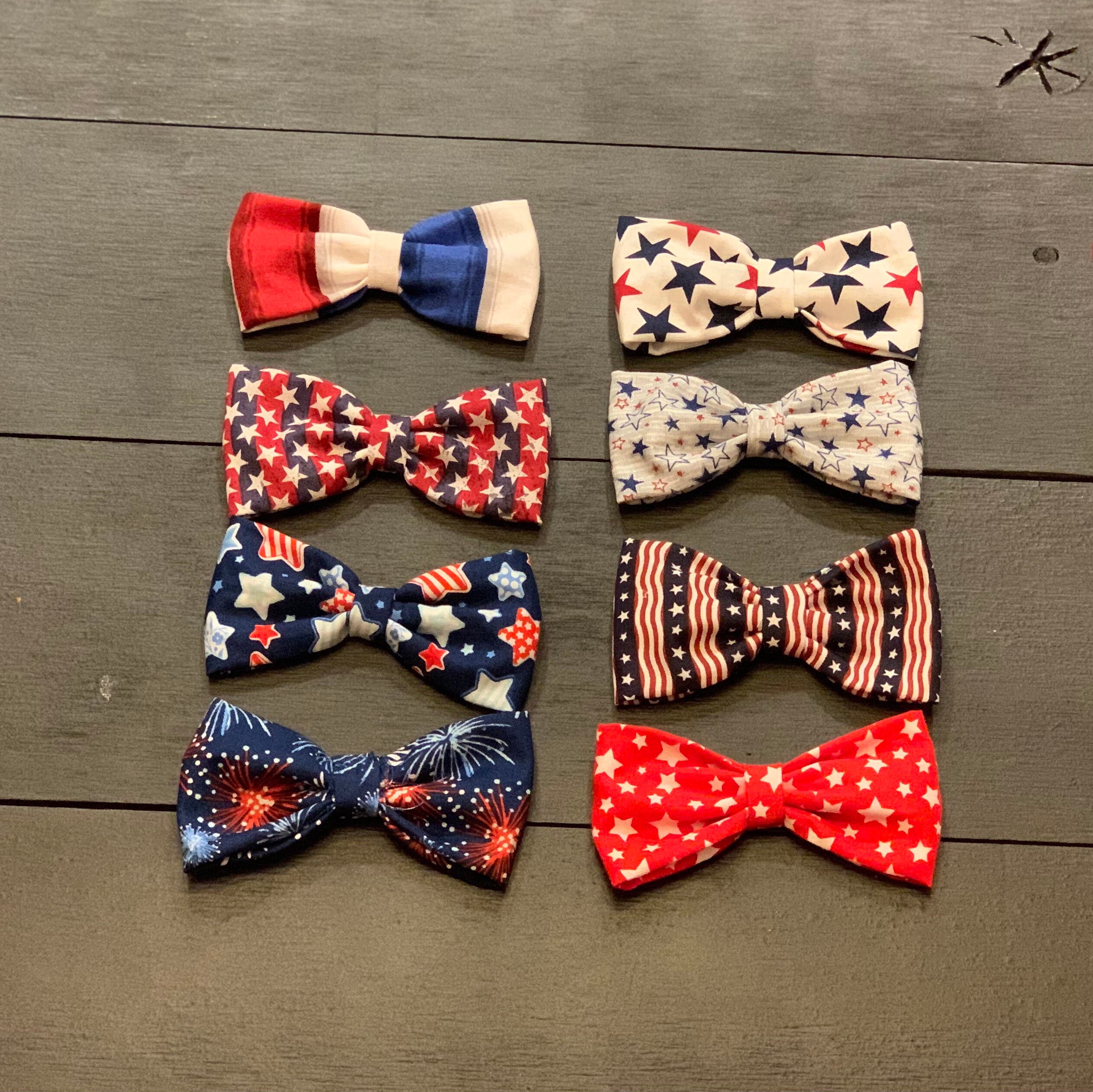 Red White and Blue Bows - Hair Accessories - Bow Tie - Headband - Fourth of July