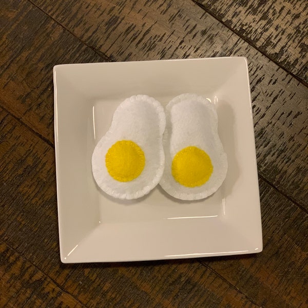 Felt Eggs - Pretend Play Food - Breakfast - Felt Food