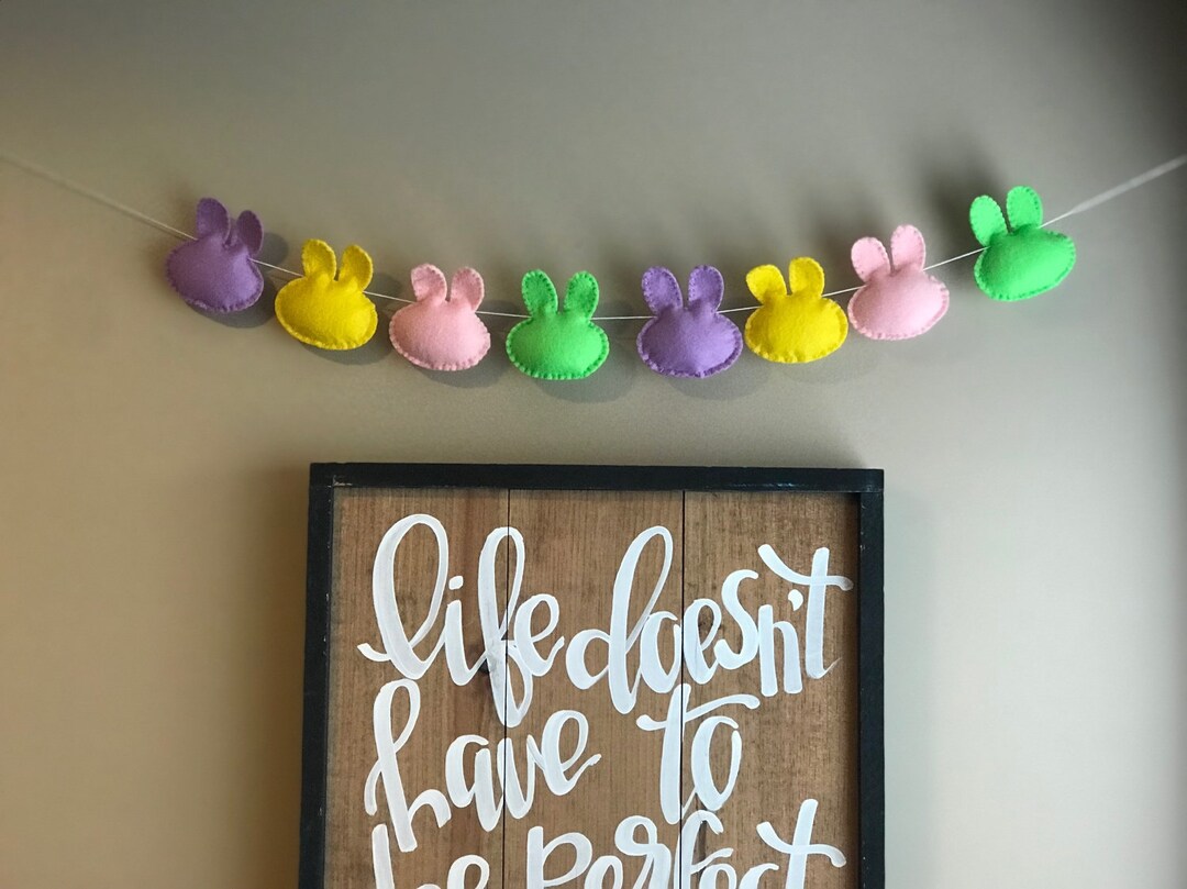 Bunny Garland - Easter - Felt Banner - Rabbit - Etsy