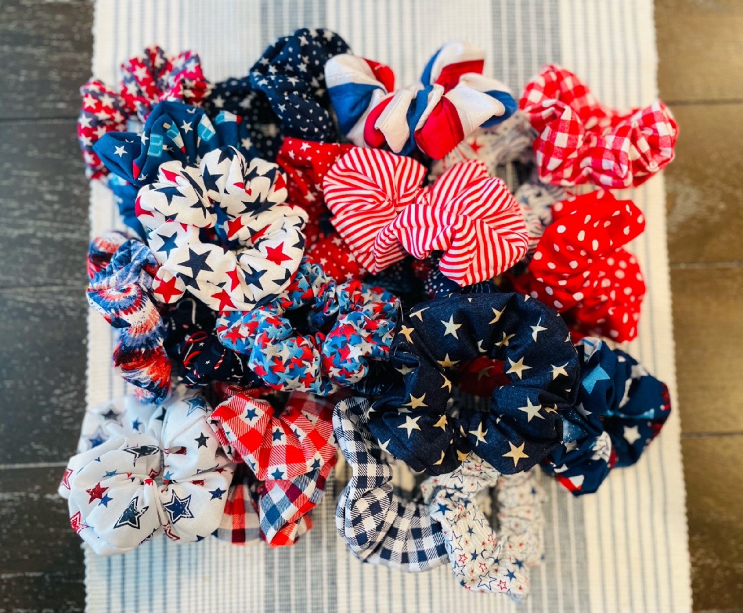 Red White and Blue Hair Accessories Etsy