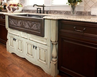 Solid cast bronze farm sink