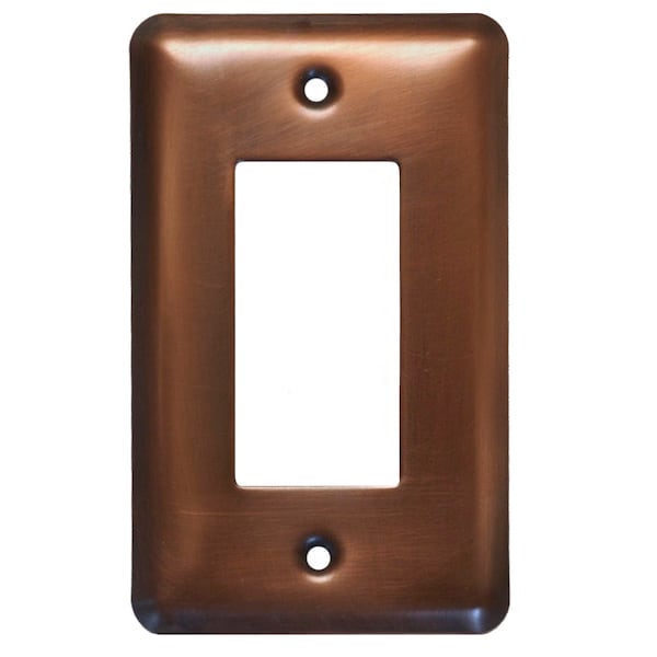 Switch plate Deco single solid copper antique copper